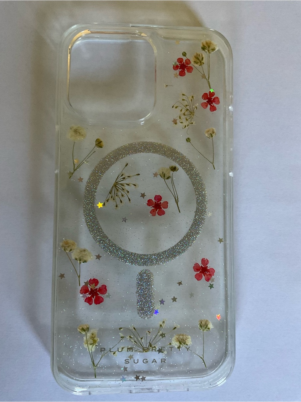 Plum Pretty Sugar Clear IPhone 15 Pro Max case